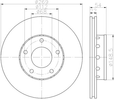 Disc frana VW A6 QUATTRO/PASSAT 00- 4-MOTION 269X22