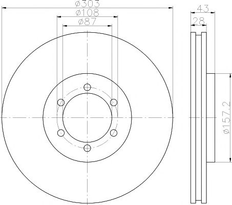 Disc frana HYUNDAI TERRACAN 2,9CRDI 03-