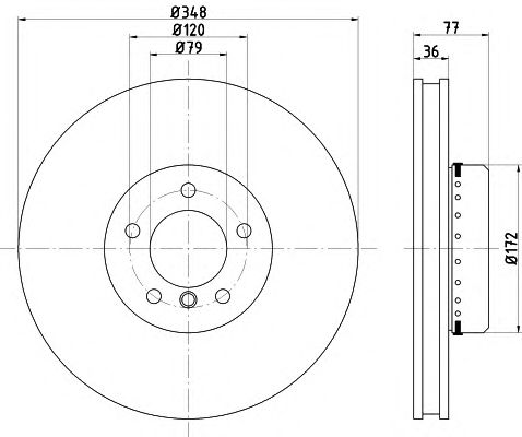 Disc frana BMW 5/6 3,0D/4,8 04-10 348x36