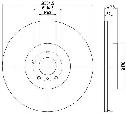 Disc frana NISSAN 350Z 3,5 02-