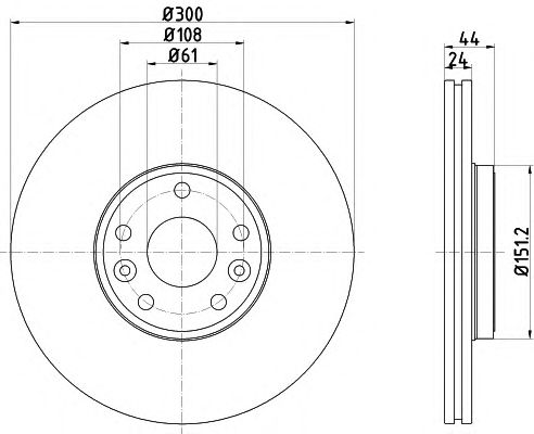 Disc frana RENAULT SCENIC 2,0DCI 05- 300x24