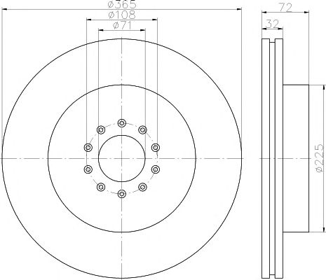 Disc frana JAGUAR S-TYPE/XJ 4,2 V8 02-09 365 X 32