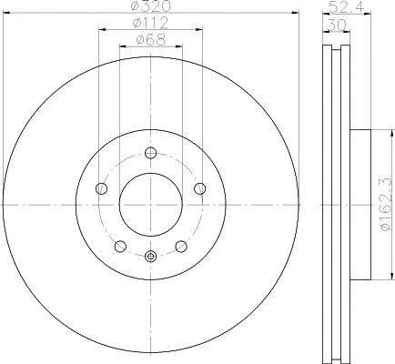 Disc frana VW A4/A5 07-/Q5/A6 09- 320X30