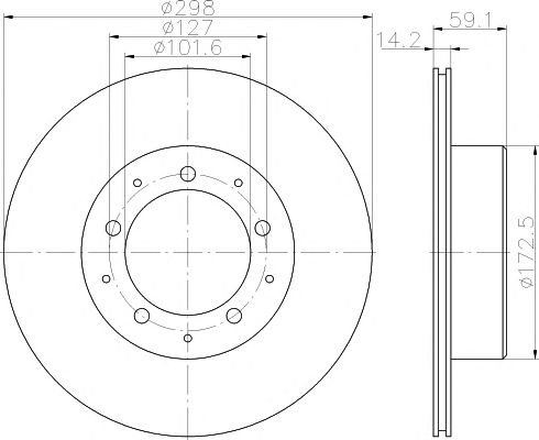 Disc frana LAND ROVER DEFENDER 2,2-2,5TD/3,9 4X4 90-16 290 X 12,5