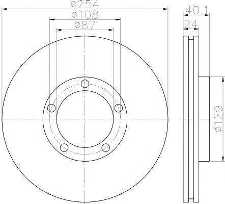 Disc frana HYUNDAI H1 00-07 254x24