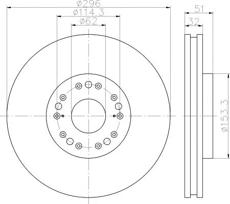 Disc frana TOYOTA LEXUS GS/SC 97-10 296x32