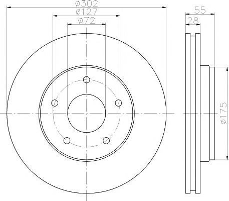 Disc frana JEEP WRANGLER 07- 302x28