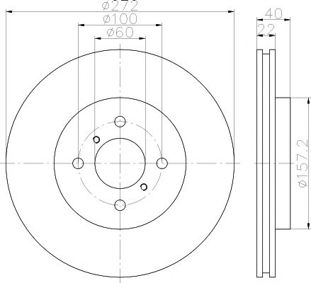 Disc frana SUZUKI SWIFT 1,2-1,6 10- 272x22