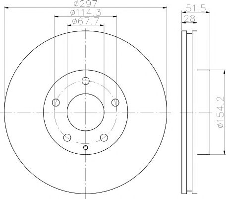 Disc frana MAZDA 6/CX-5 11- 297x28