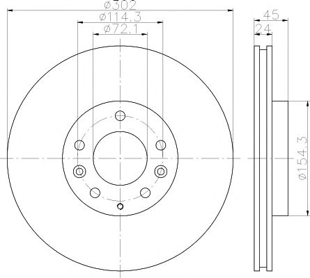 Disc frana MAZDA RX 8 2,6 03-12 302 X 24