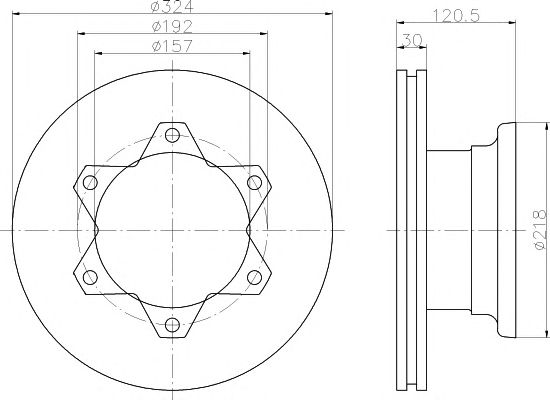 Disc frana MERCEDES-BENZ VARIO 614-814 324x30