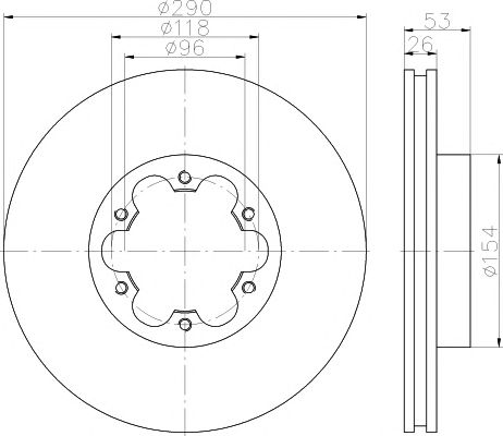 Disc frana NISSAN CABSTAR 98- 290x26