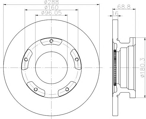 Disc frana TORD TRANSIT 14-/CUSTOM 12-