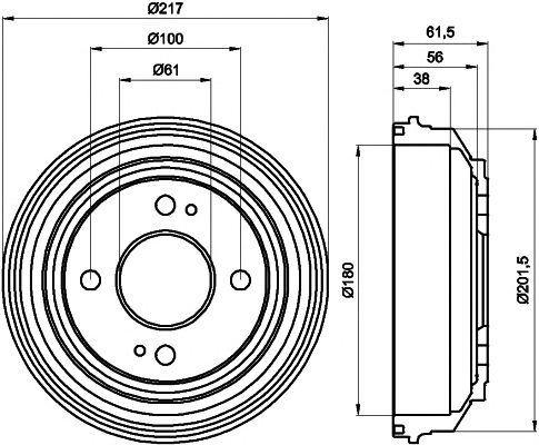 Tambur frana HONDA CIVIC 1,3-1,5 87-95