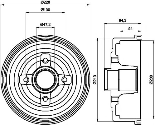 Tambur frana OPEL CORSA C 00- 200 MM