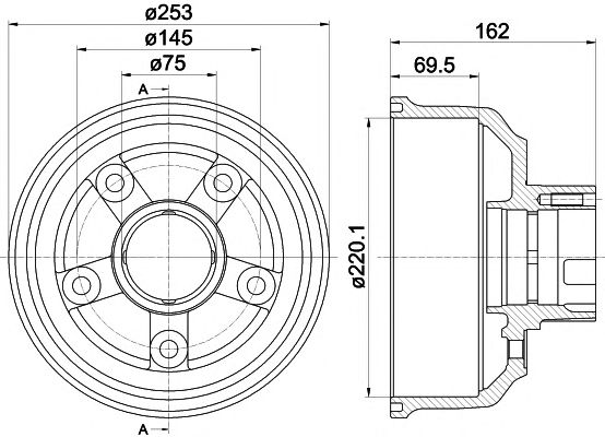 Tambur frana KIA K2500/2700 99-