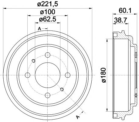 Tambur frana HYUNDAI ATOS PRIME 02-