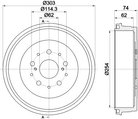 Tambur frana TOYOTA HILUX 2,5 D-4D 05- 302,8 X 67,7