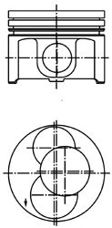 Piston VW 1,9SDI 79,50 STD 1,75/2/3 99- 3,4CYL