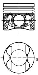 Piston MERCEDES-BENZ OM642 83,01 STD 2/2/2 CDI 4-6 CYL