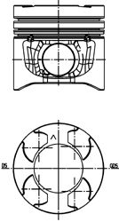 Piston RENAULT 2,5DCI 89,50 +0,50 3/1,75/2,5 G9U