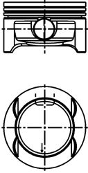 Piston OPEL DOHC 1,0 Z10XEP 73,40 STD 1,2/1,2/2