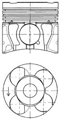 Piston OPEL 1,7CDCI 2-2-3 79,00 STD Z17DT/DTJ/DTR