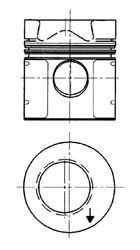 Piston MERCEDES-BENZ OM364/366 97,50 STD 2,5/2,5/4 EURO 1