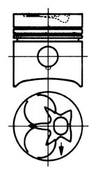 Piston MERCEDES-BENZ OM615 2,0D 87,50 +0,50 2/2/4 79-