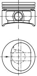 Piston VW 1,4B 99- 75,50 STD 1,5-1,5-3 FABIA