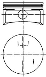Piston OPEL DOHC 1,8 X18XE1 80,50 STD 1,2/1,2/2
