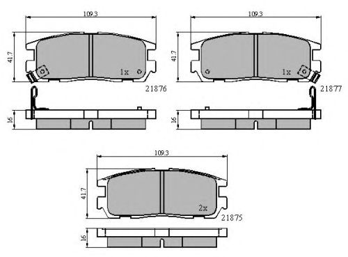 set placute frana,frana disc