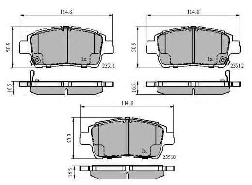 set placute frana,frana disc