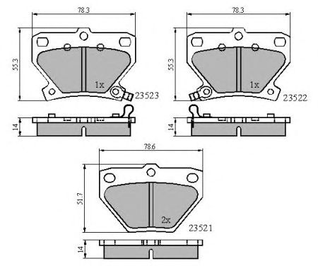 set placute frana,frana disc