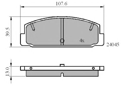 set placute frana,frana disc