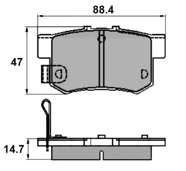 set placute frana,frana disc