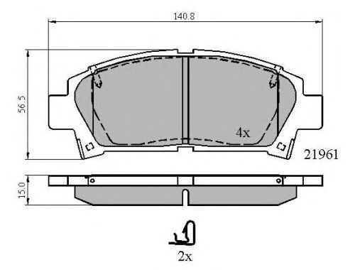 set placute frana,frana disc