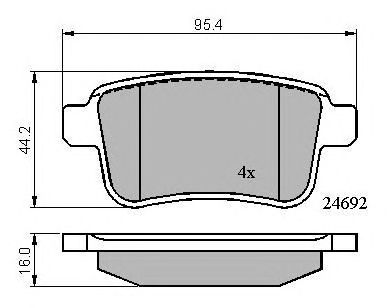 set placute frana,frana disc