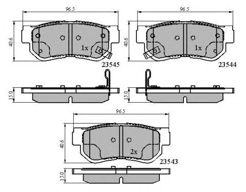 set placute frana,frana disc