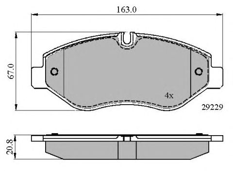 set placute frana,frana disc