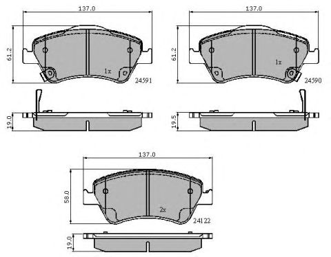 set placute frana,frana disc