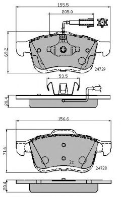 set placute frana,frana disc