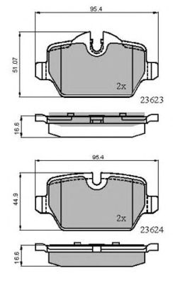 set placute frana,frana disc