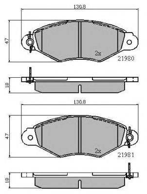 set placute frana,frana disc