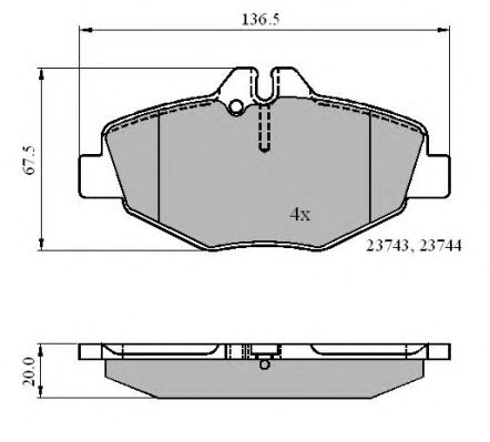 set placute frana,frana disc