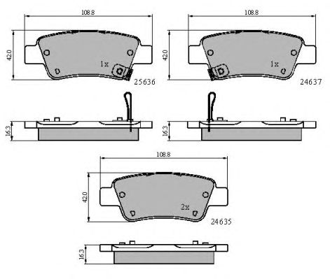 set placute frana,frana disc