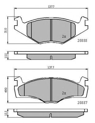 set placute frana,frana disc