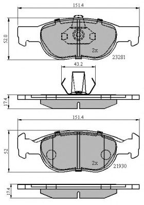 set placute frana,frana disc