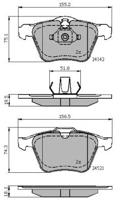 set placute frana,frana disc