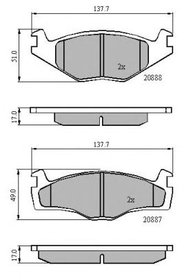 set placute frana,frana disc